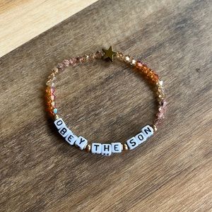 Beautiful‎ Handmade Bracelet OBEY THE SON *stack with more or wear solo*